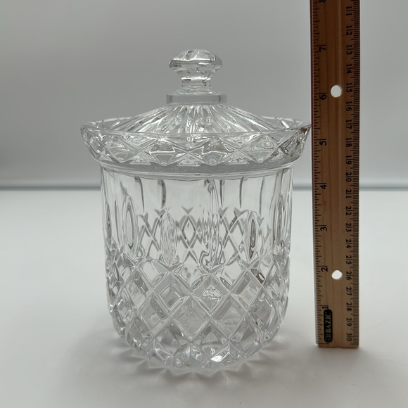 Gorham Crystal King Edward Biscuit Barrel with Lid - Picture 14 of 16
